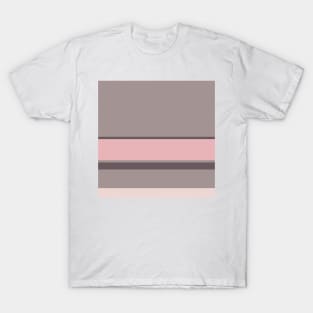 A superb brew of Wenge, Grey, Lotion Pink and Pale Chestnut stripes. T-Shirt